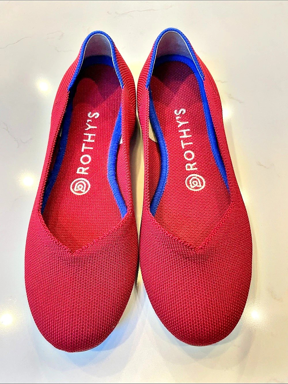Rothy's Red Rounded Toe Flats US 6.5
